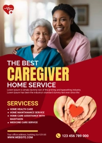 Caregiver service A6 template