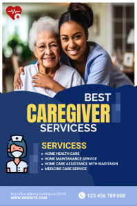 Purple Caregiver Services Баннер 4' × 6' Template