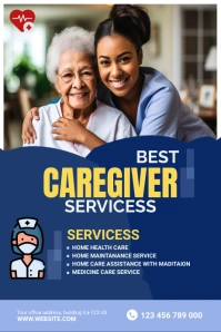 Caregiver service Cartel de 4 × 6 pulg. template
