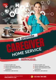 Caregiver service A6 template