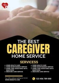 Caregiver service A6 template