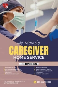 Caregiver service Pinterest Graphic template