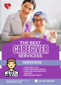 Caregiver service A6 template