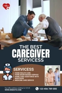 Caregiver service Banner 4' × 6' template