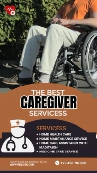 Caregiver service Digital Display (9:16) template