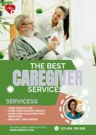 Caregiver service A6 template