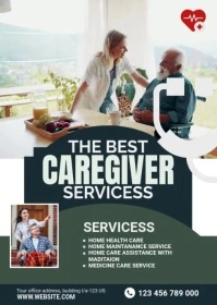 Caregiver service A6 template