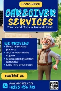 Caregiver Services Poster template