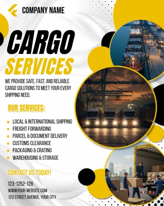 CARGO SERVICES POSTER Template | PosterMyWall