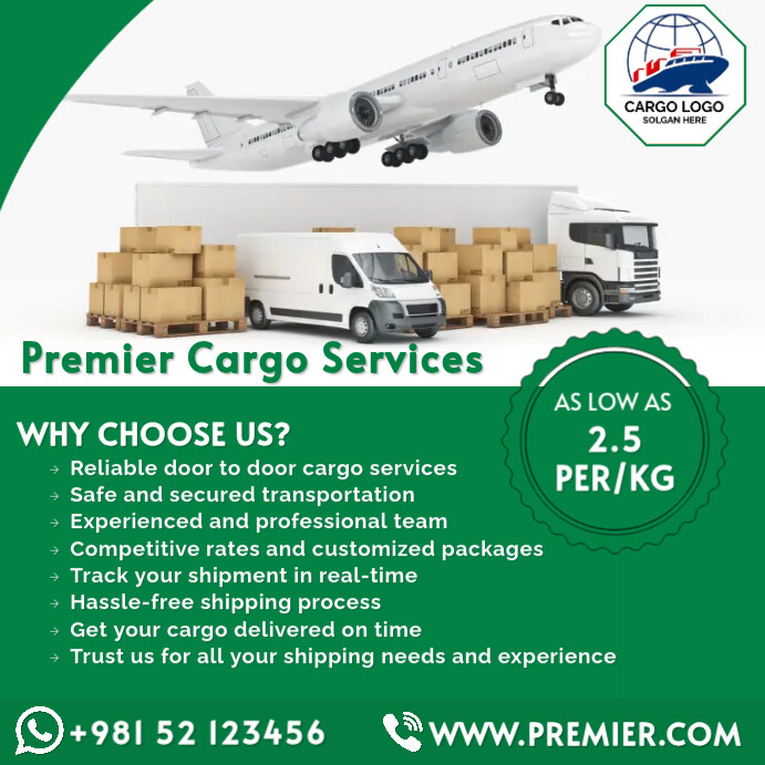 Cargo Services Poster template