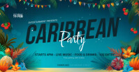 Caribbean Party event promo template Facebook Shared Image