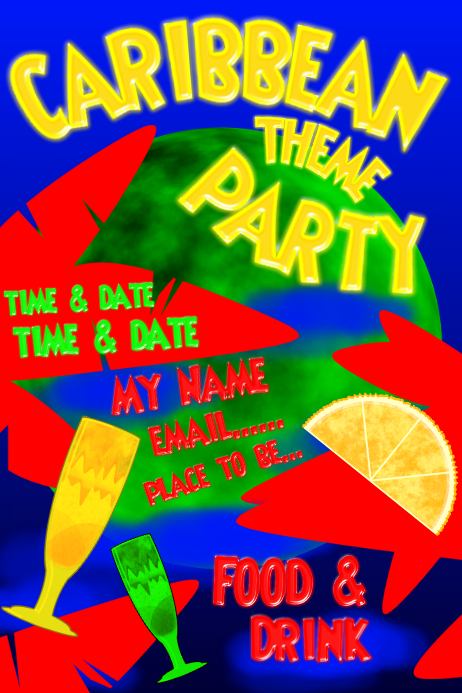 Caribbean theme party - template | PosterMyWall