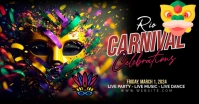 Carnaval festa Facebook Shared Image template