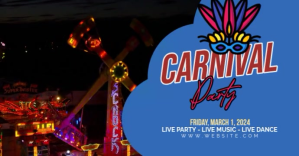 Blue Carnival Party Facebook begivenhed cover Template