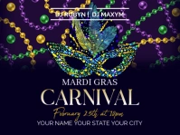 CARNIVAL  ,MARDI GRAS Znak podwórkowy template