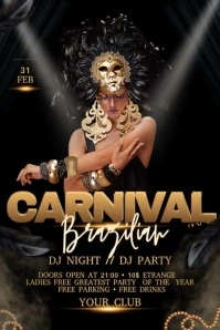 Carnival Brazilian Poster โปสเตอร์ template