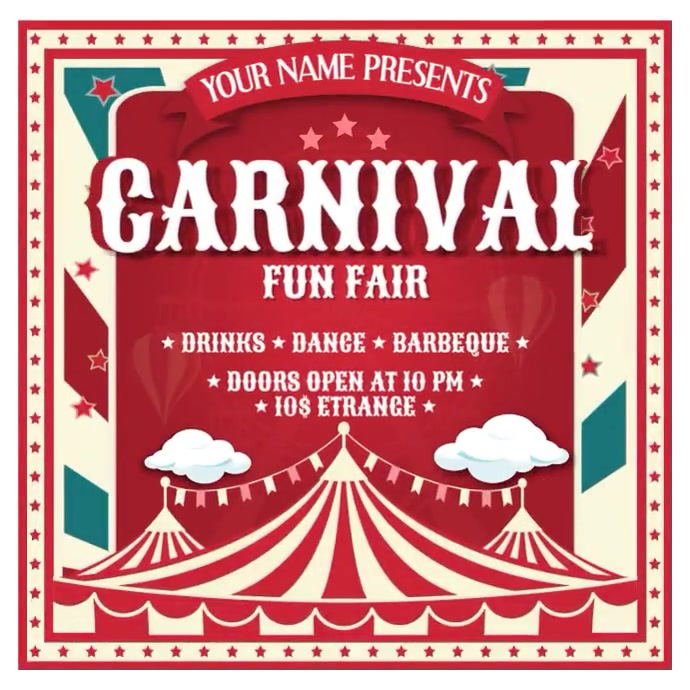 Carnival Circus Display Quadrato (1:1) template