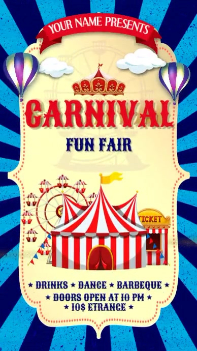 Tampilan Karnaval Sirkus Templat | PosterMyWall