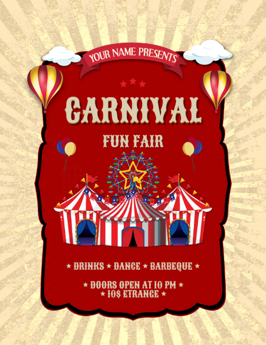 Pamflet Sirkus Karnaval Templat | PosterMyWall