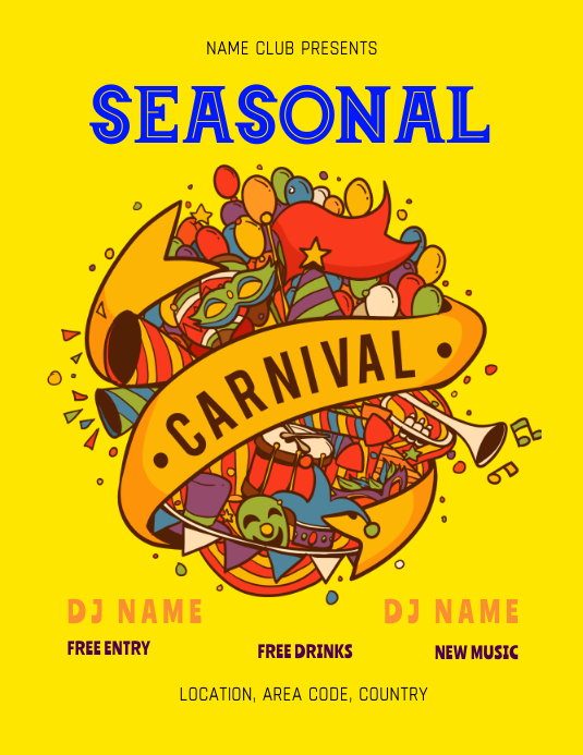 Carnival Design/color Copy of CARNIVAL - COLORFUL DESIGN | PosterMyWall