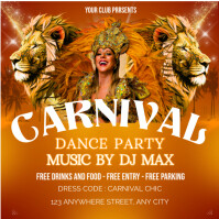 carnival dance party Instagram Post template