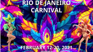 Синий Rio de Janeiro Carnival Цифровой дисплей Template
