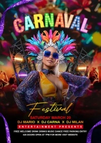 carnival festival A5 template