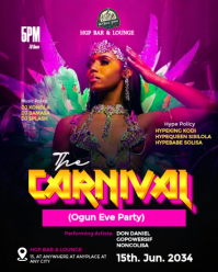 Carnival flyer Instagram Portrait template