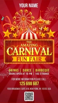 Carnival Fun Fair Circus Digitalanzeige (9:16) template