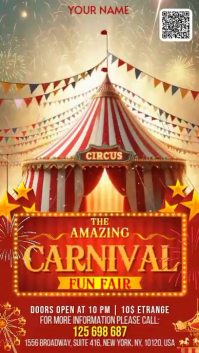 Carnival Fun Fair Digital Display Video template
