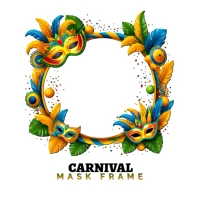 Carnival mask frame Logo template