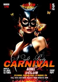 Carnival Night Party A4 template