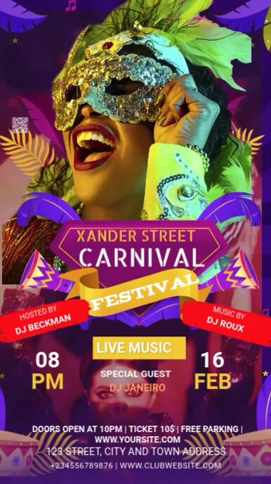 Carnival party (2) รีลบน Instagram template