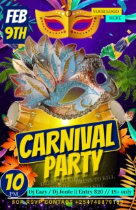carnival party Boulevardzeitung template