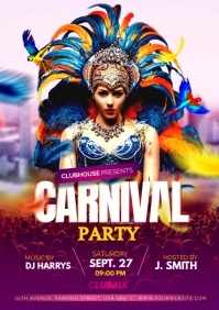 carnival party A5 template