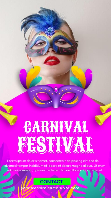 Carnival Party Event เรื่องราวบน Instagram template