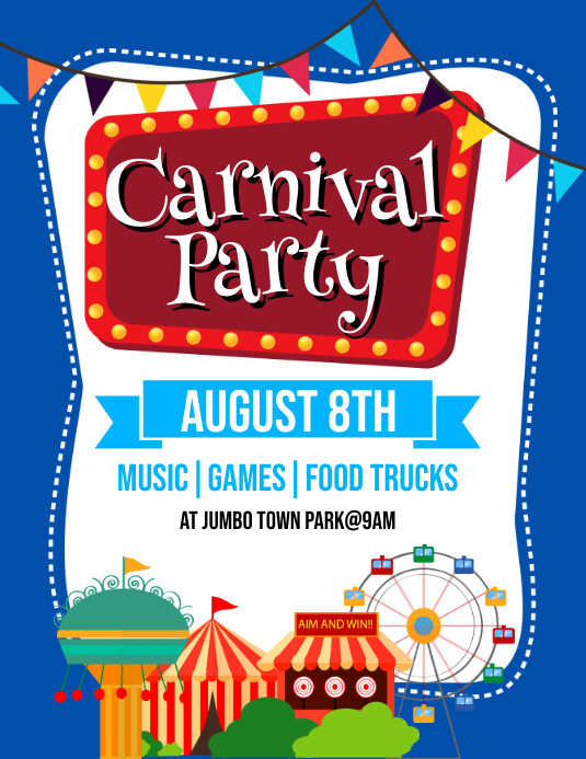 Carnival Party Flyer Template PosterMyWall