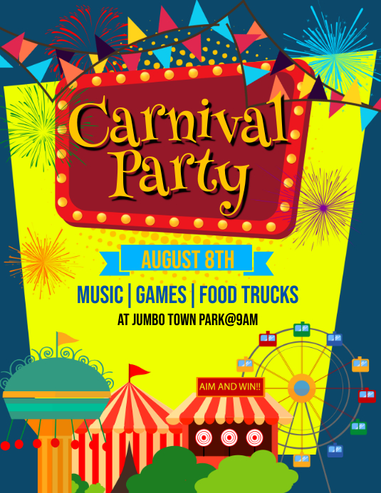 Carnival Party Flyer Template PosterMyWall