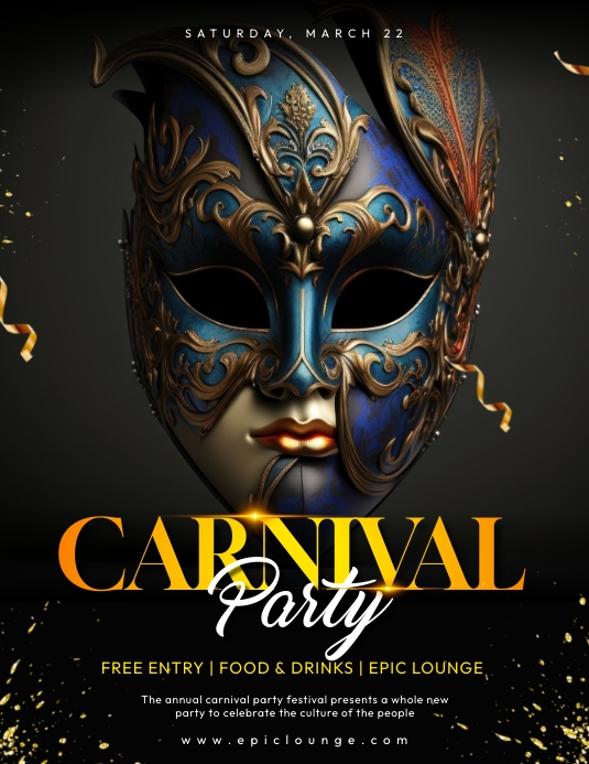 Karnaval Poster şablonu ücretsiz Indir