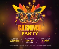Carnival party Large Rectangle Groot Reghoek template