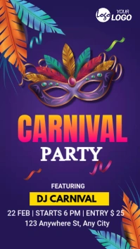 carnival party WhatsApp Status template