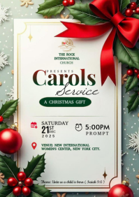 Carol night flyer A4 template
