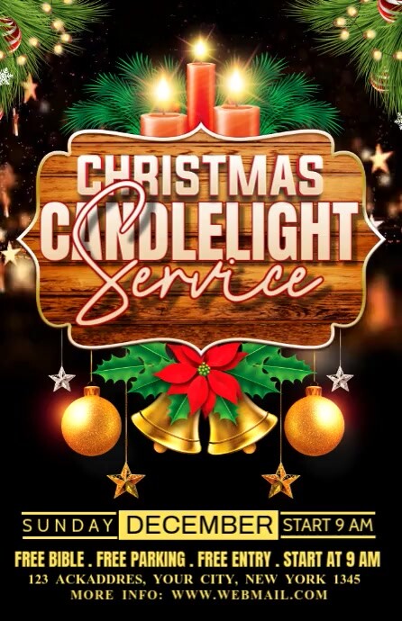 carol service, 小报 template
