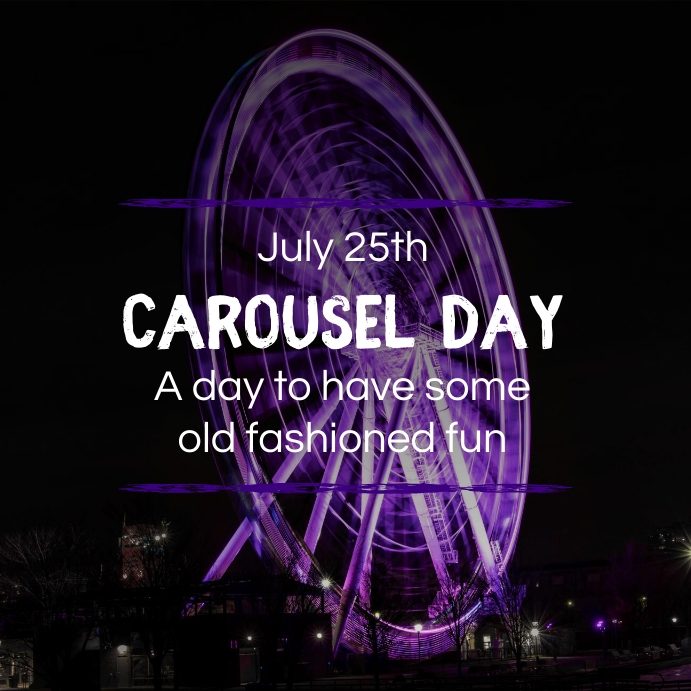 Carousel Day Instagram Post template