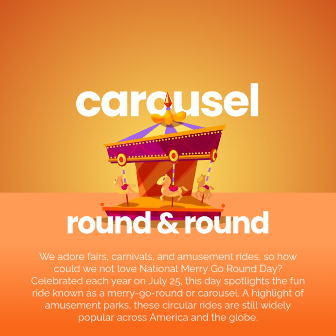 Carousel Day Instagram Post Template | PosterMyWall