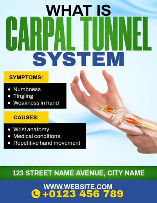 Carpal Tunnel System Flyer (US Letter) template