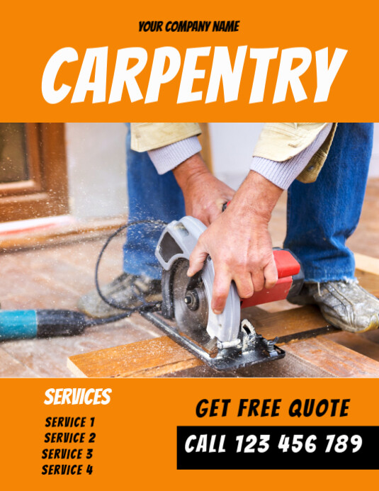 Carpenter Flyer Template PosterMyWall