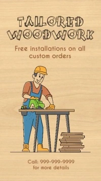 Carpentry and wood working Instagram Story template