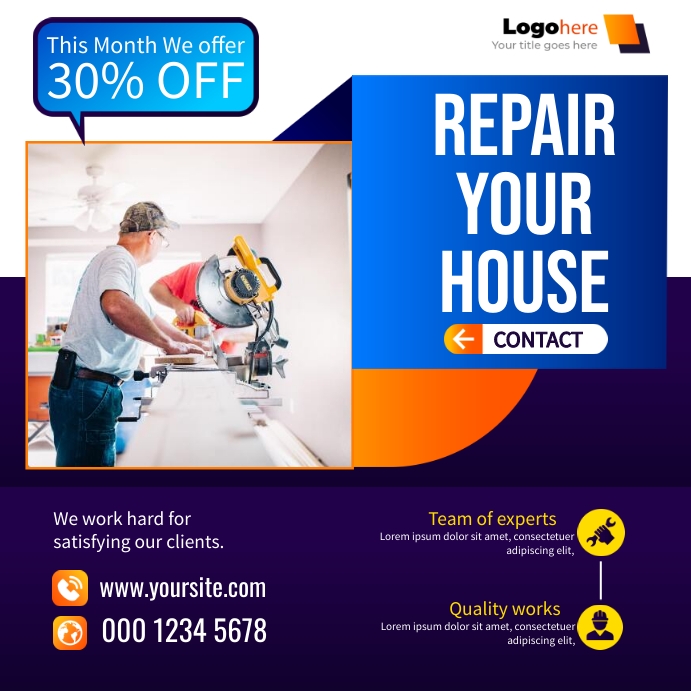 Carpentry Service Template PosterMyWall