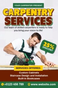 Carpentry Services Ads Poster template